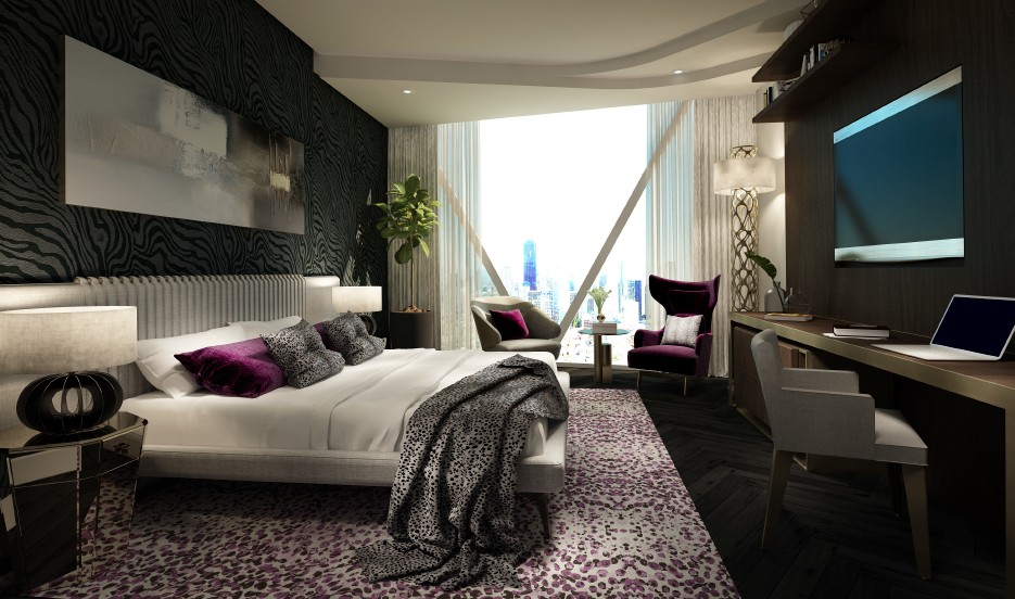 London apartment — master bedroom