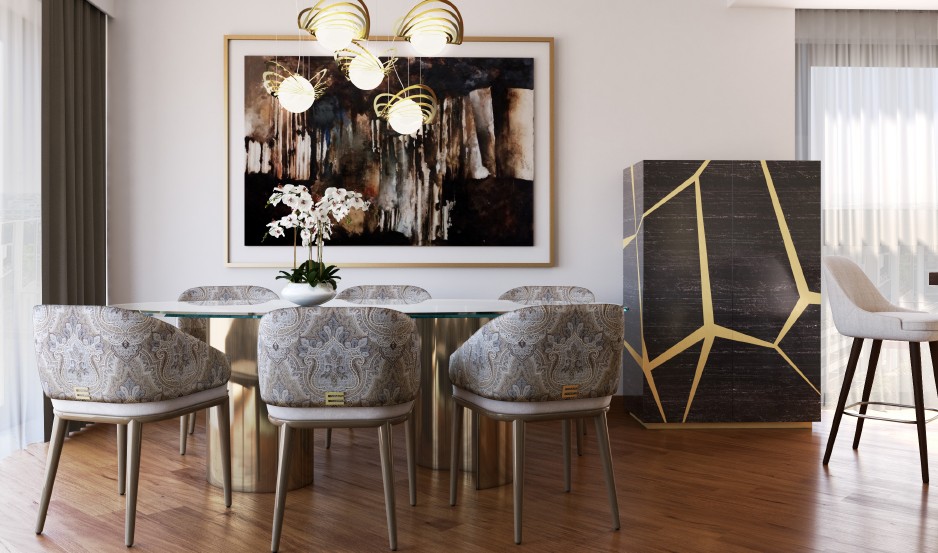 London apartment — open-plan living and dining