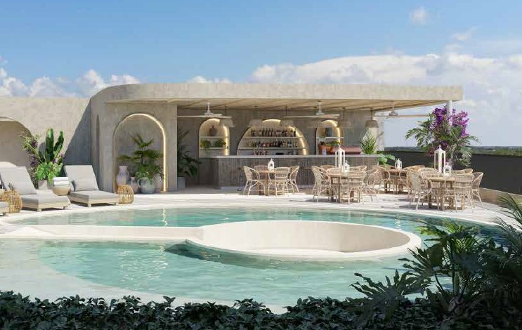 Ardeh Tulum — rooftop pool and bar