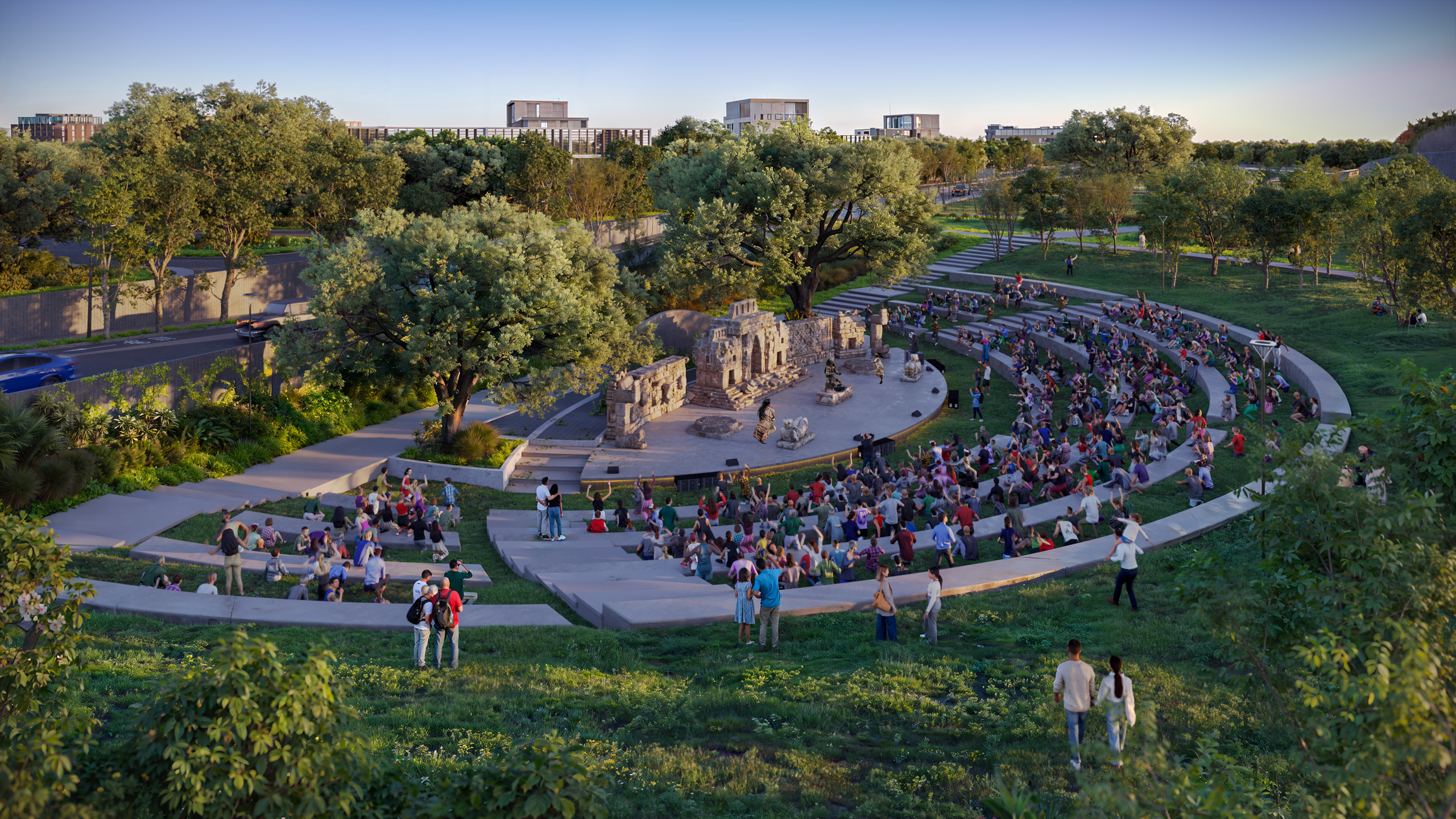 Amphitheater aerial — Aldea Valladolid