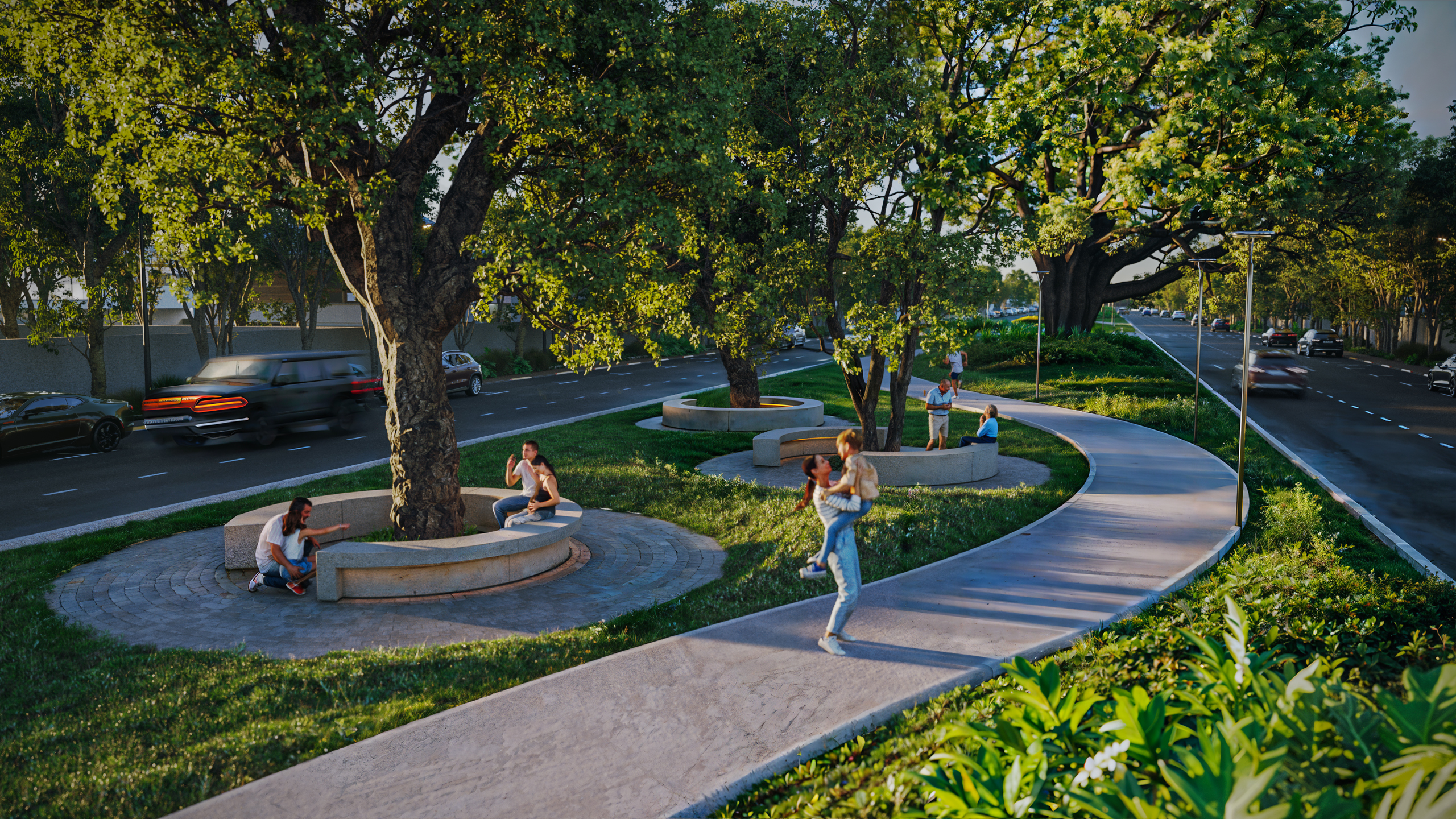 Parque Lineal aerial — Aldea Valladolid