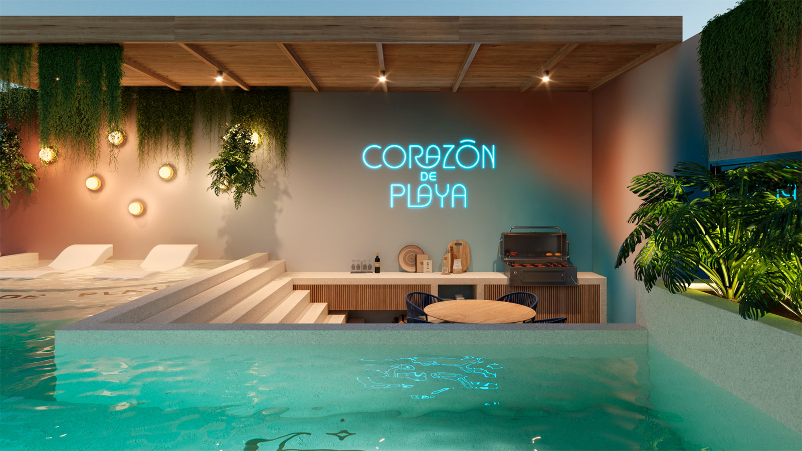 Corazón de Playa — rooftop bar and pool