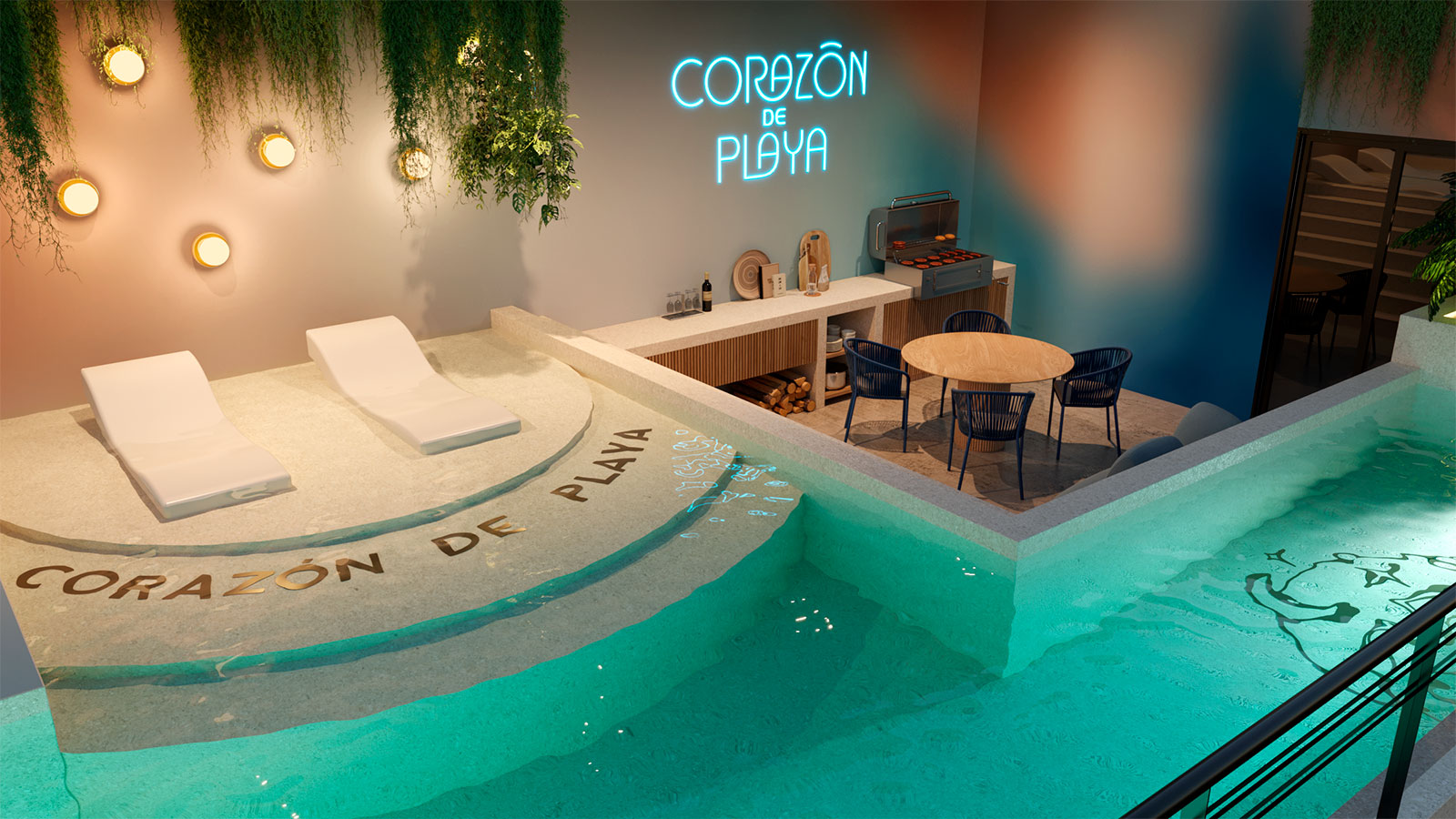 Corazón de Playa — rooftop pool close-up