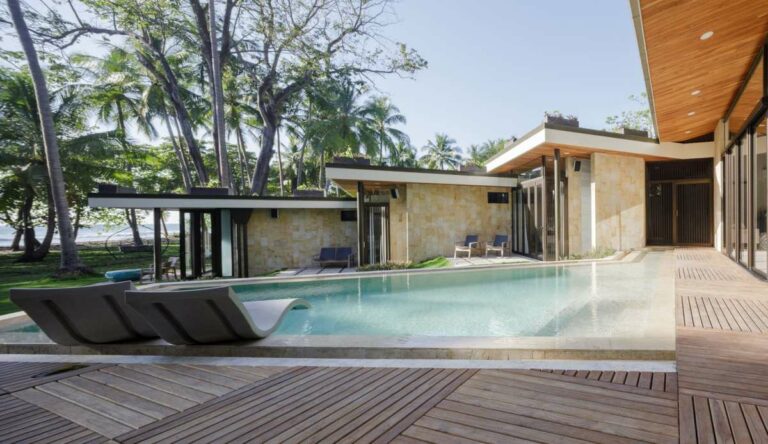 Pool and timber deck