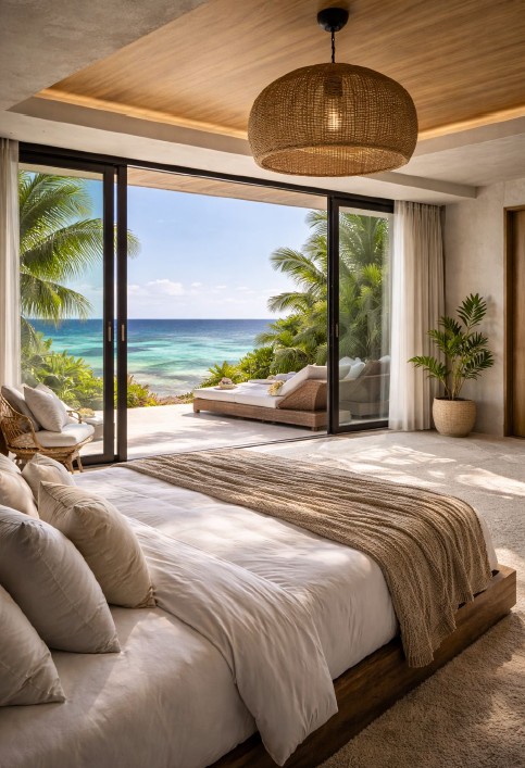 Jaal Ja — villa bedroom with ocean view
