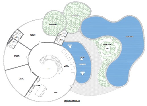 Sacred Geometry Nest — main floor plan