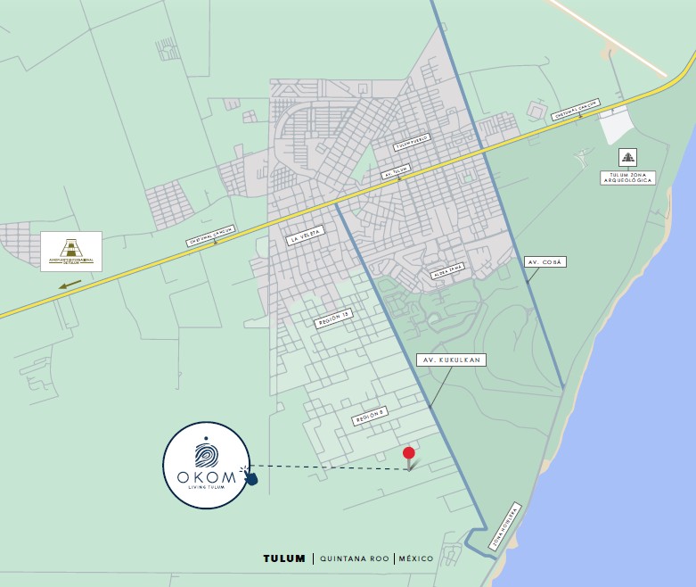 OKOM location map — Tulum